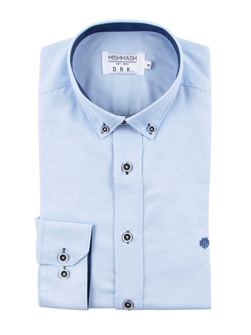 Mish Mash REGULAR FIT SUMMIT OXFORD LONG SLEEVE SHIRT - SKY BLUE