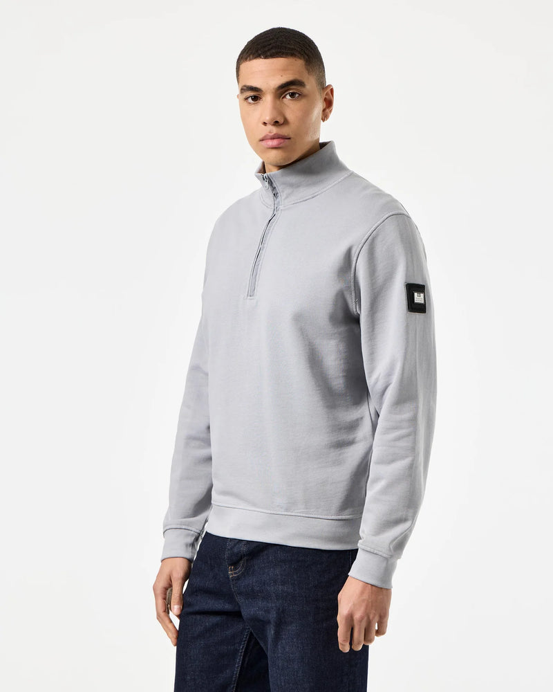 Weekend Offender Kraviz Quarter Zip Sweatshirt Smokey Grey