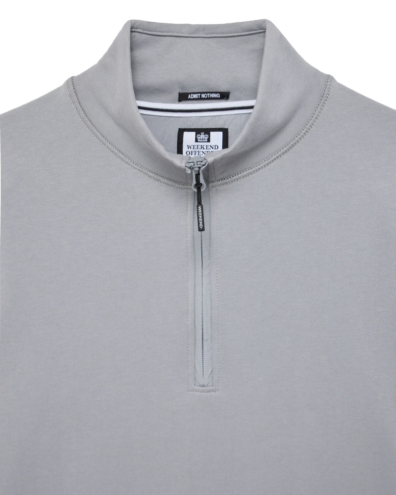 Weekend Offender Kraviz Quarter Zip Sweatshirt Smokey Grey