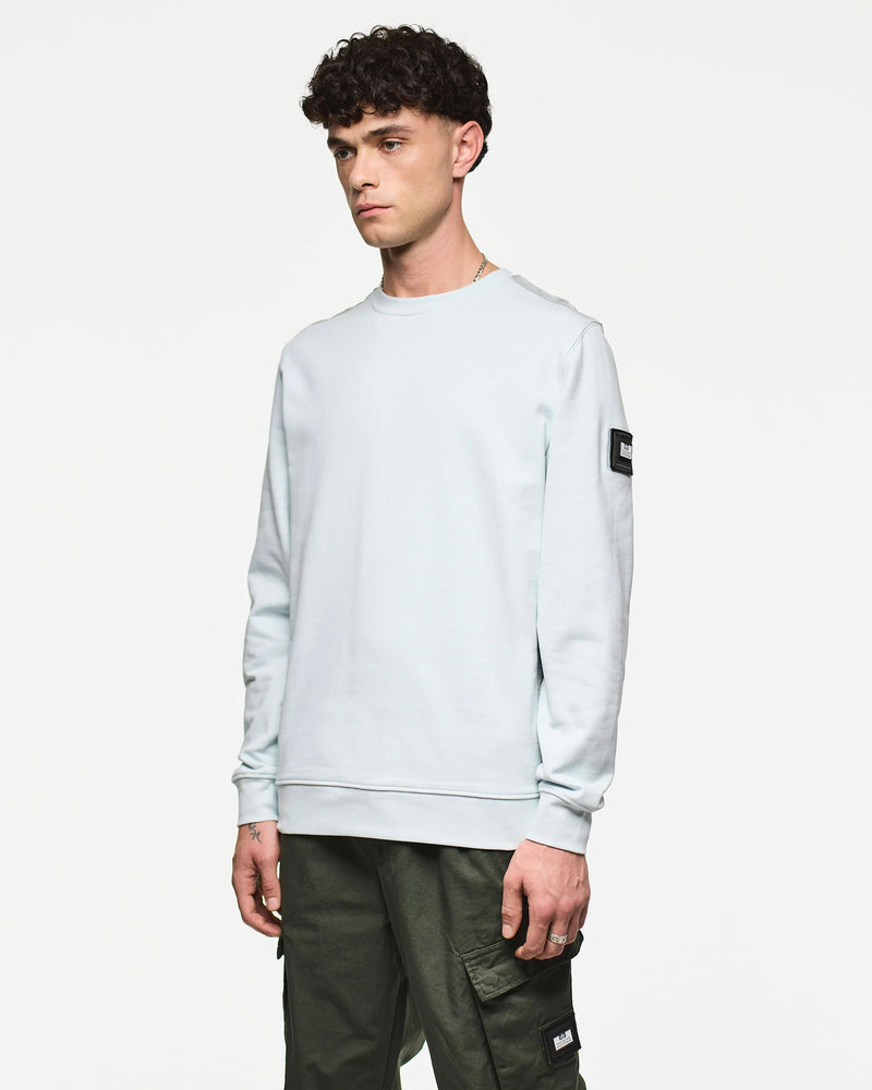 Weekend Offender F Bomb Sweatshirt Sea Spray Blue