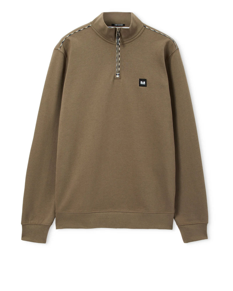 Weekend Offender Matisa Quarter Zip Sweatshirt TOBACCO