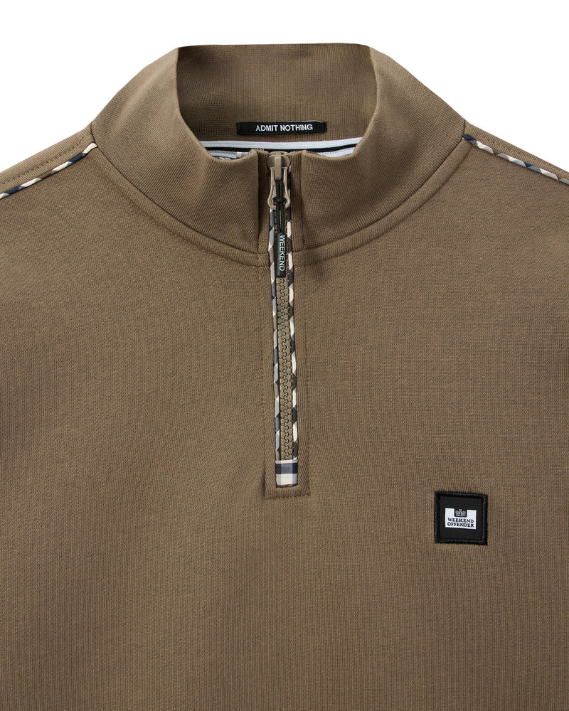 Weekend Offender Matisa Quarter Zip Sweatshirt TOBACCO