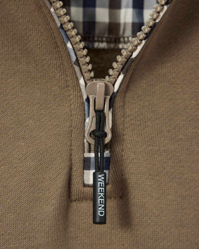Weekend Offender Matisa Quarter Zip Sweatshirt TOBACCO