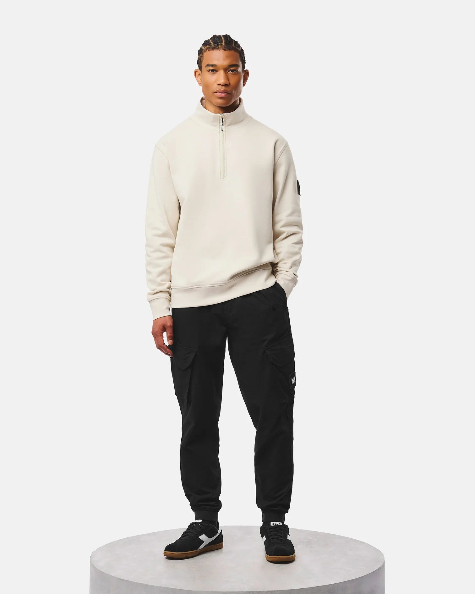 Weekend Offender Kraviz Quarter Zip Sweatshirt Calcium