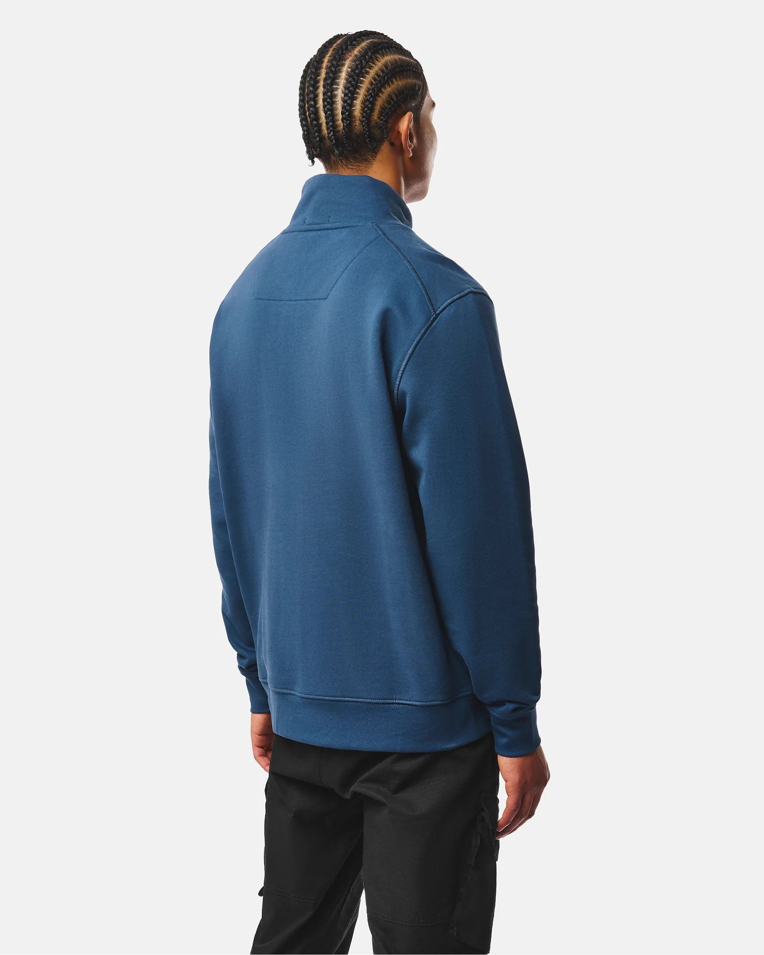 Weekend Offender Kraviz Quarter Zip Sweatshirt Lagoon Blue