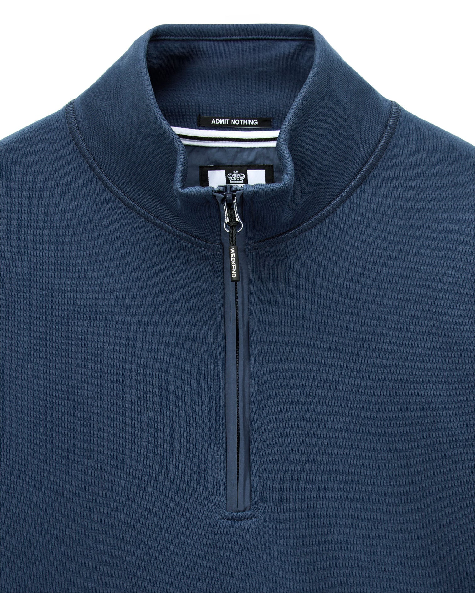 Weekend Offender Kraviz Quarter Zip Sweatshirt Lagoon Blue