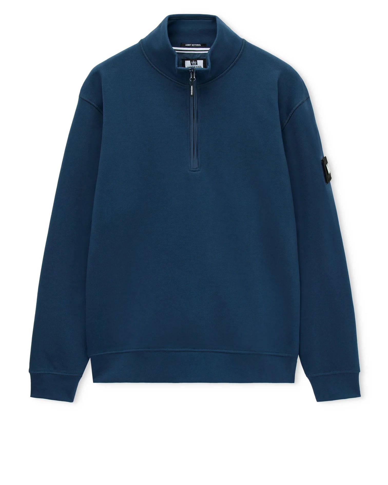 Weekend Offender Kraviz Quarter Zip Sweatshirt Lagoon Blue