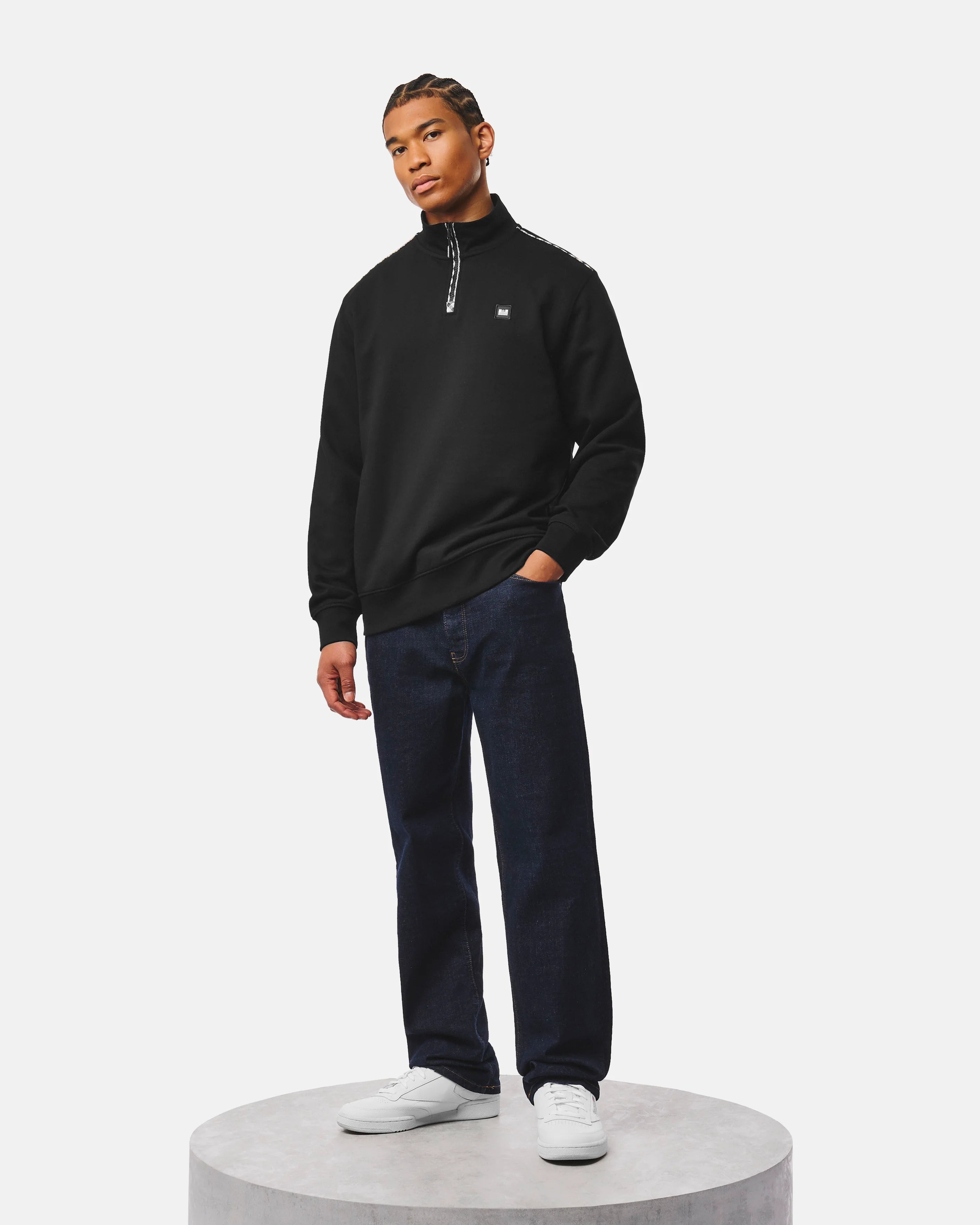 Weekend Offender Matisa Quarter Zip Sweatshirt Black