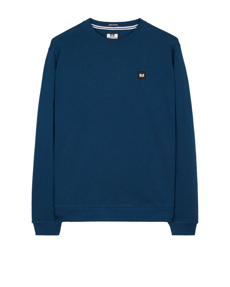 Weekend Offender Ferrer Badge Sweatshirt - JUNIPER BLUE