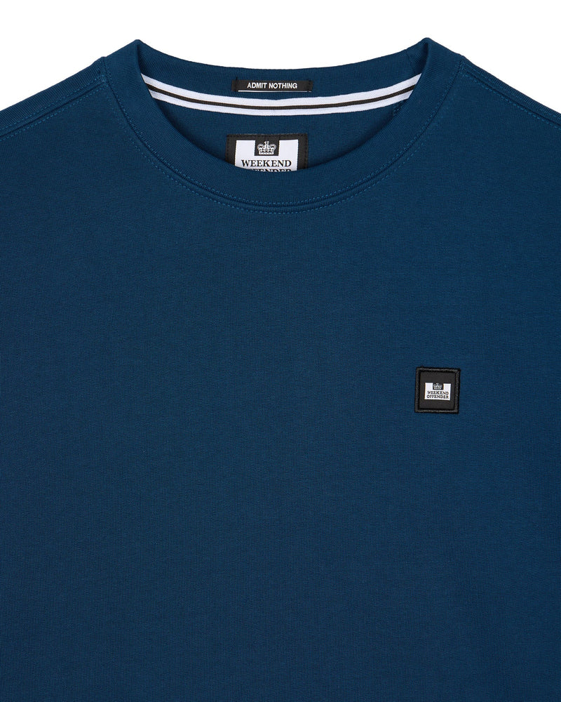 Weekend Offender Ferrer Badge Sweatshirt - JUNIPER BLUE