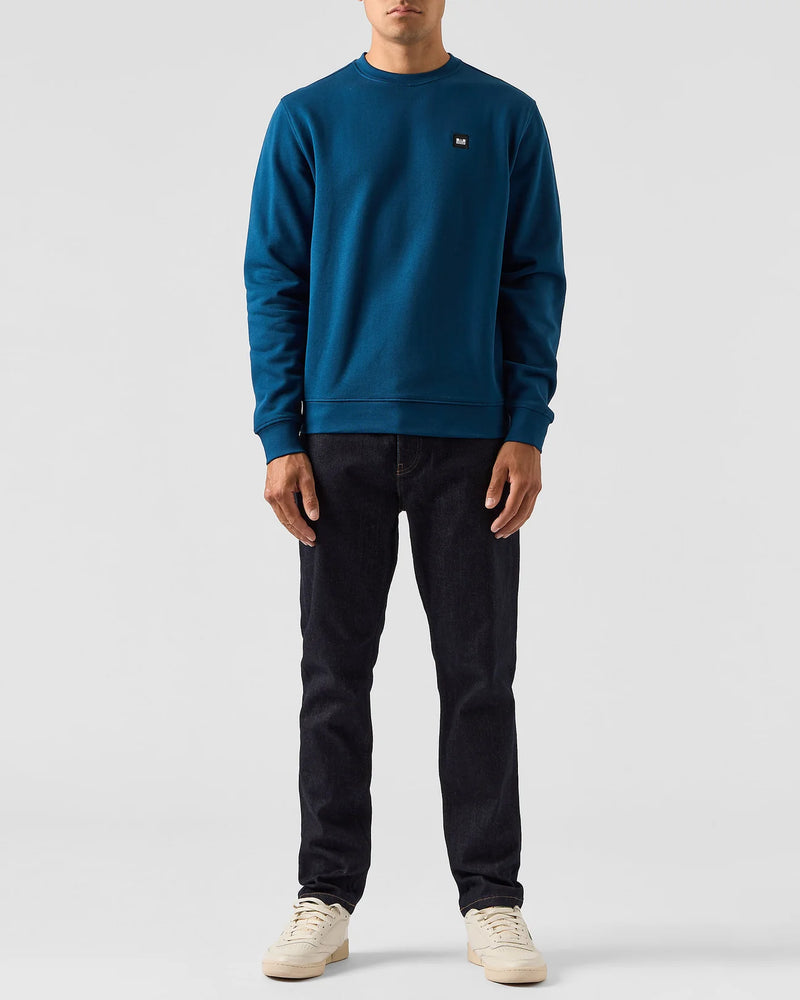 Weekend Offender Ferrer Badge Sweatshirt - JUNIPER BLUE