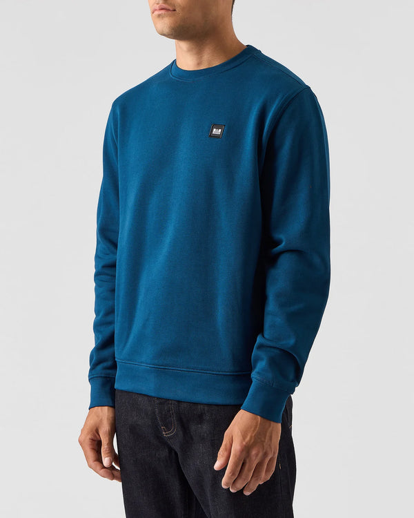 Weekend Offender Ferrer Badge Sweatshirt - JUNIPER BLUE