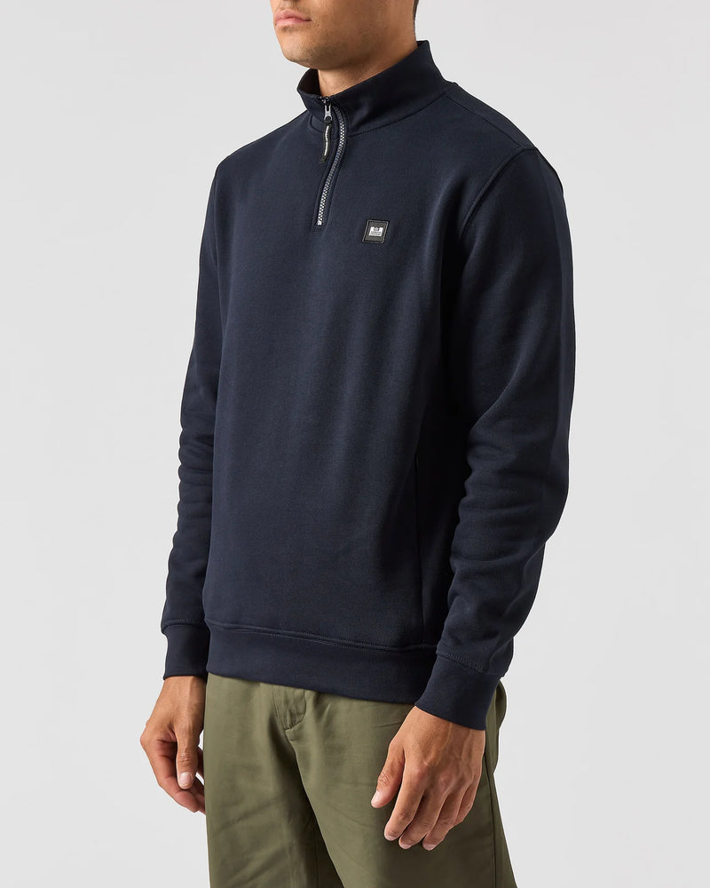 Weekend Offender FARAONE QUARTER ZIP SWEATSHIRT - BLACK