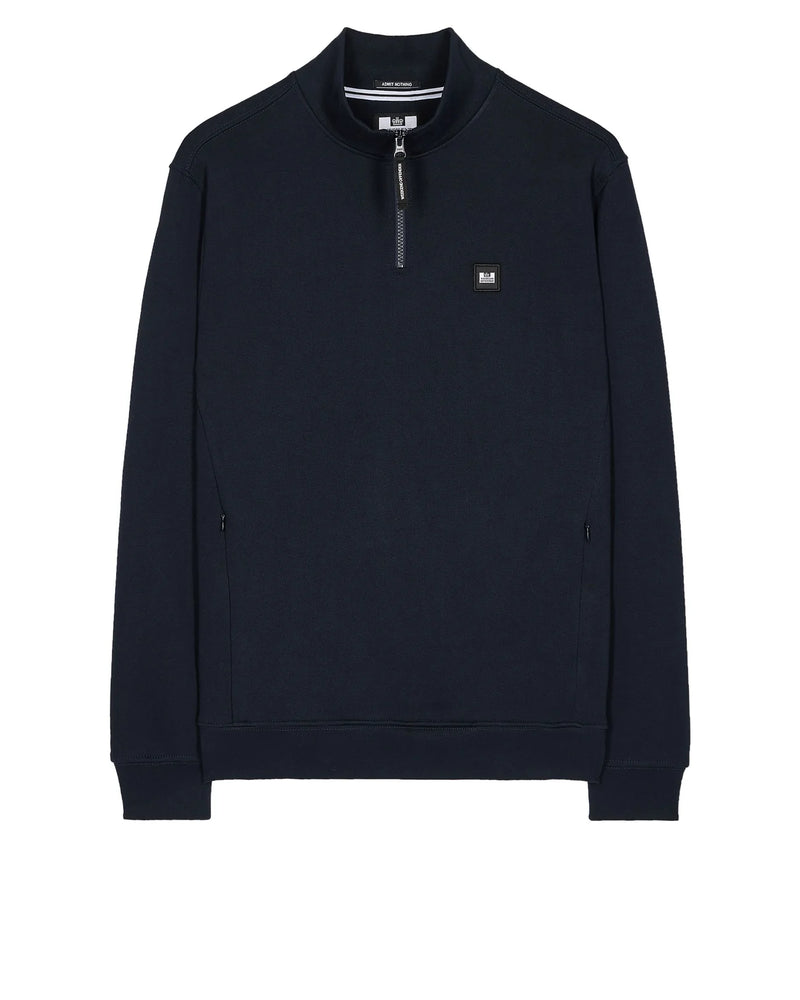 Weekend Offender FARAONE QUARTER ZIP SWEATSHIRT - BLACK