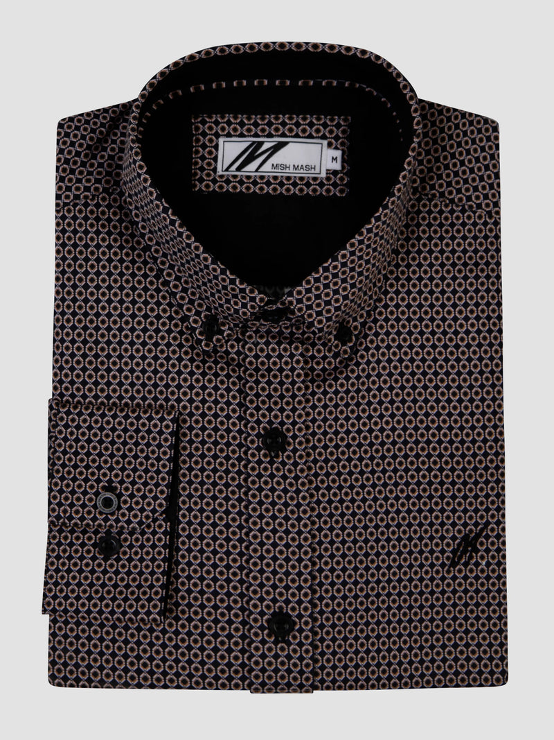 Mish Mash Sandbank Long Sleeve Shirt - BLACK
