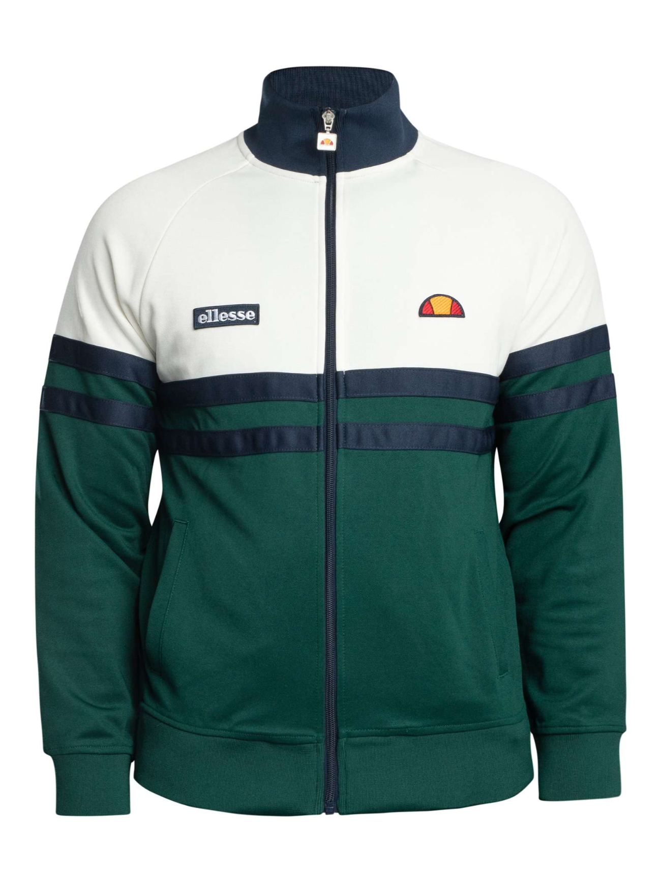 Ellesse Rimini Track Jacket - Off White/Dark Green
