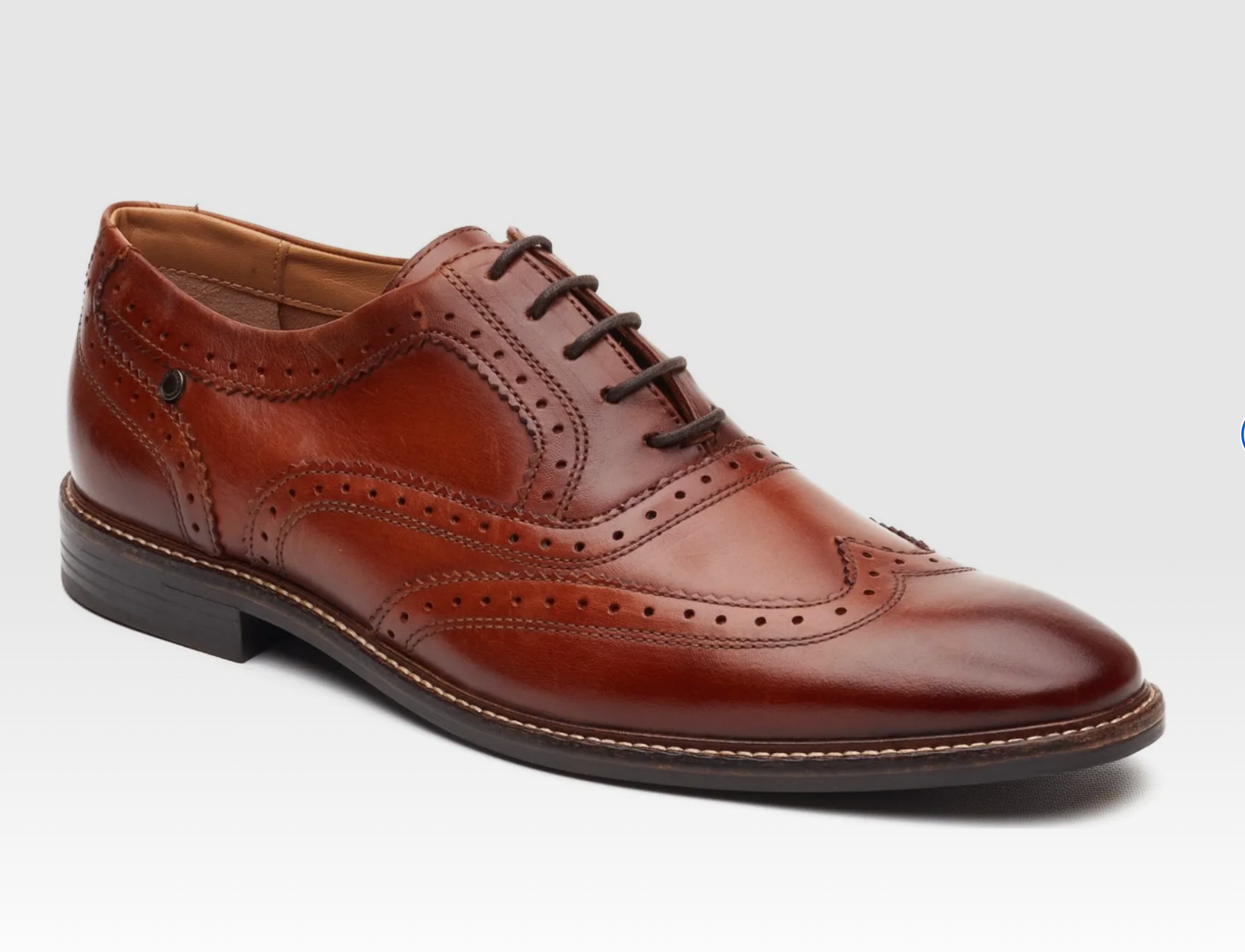 Base London Clarence Brougue Shoes - TAN Brown
