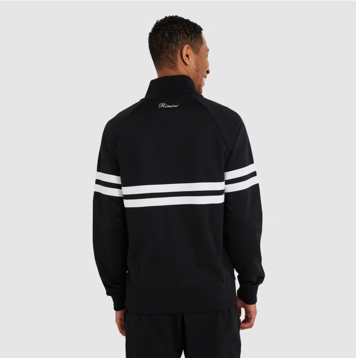 Ellesse Rimini Track Top Black - BLACK/WHITE