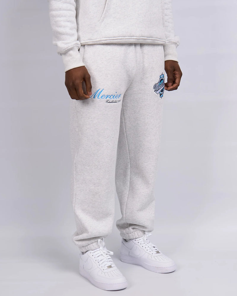 Mercier Rodman 315gsm brushback cotton Joggers - Snow Marl