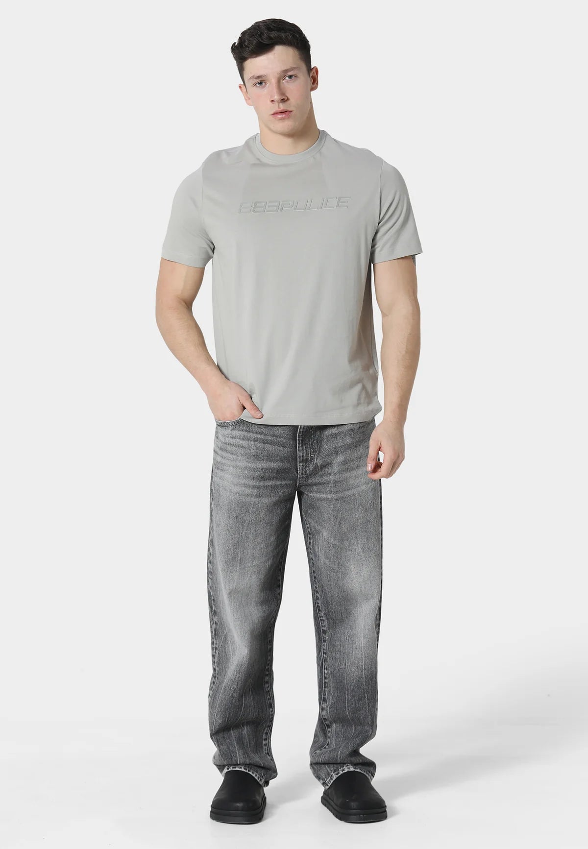 883 Police TRULLA COOL GREY T-SHIRT
