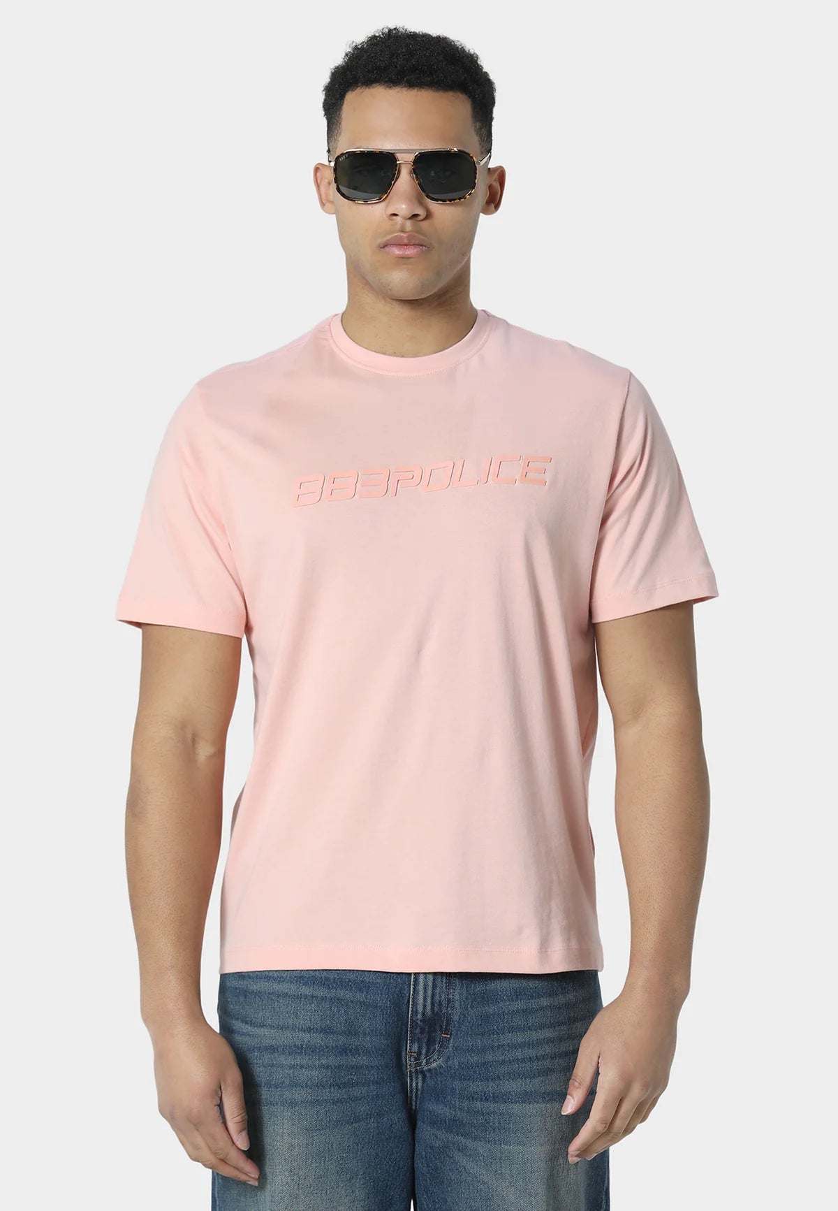 883 Police TRULLA PINK FROST T-SHIRT