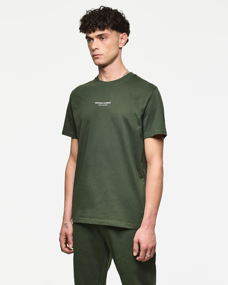 Weekend Offender Millergrove T-Shirt Black Forest Green/Calcium