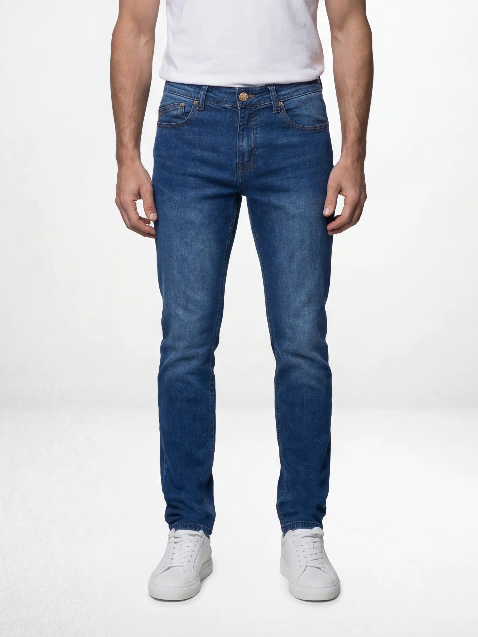 Mish Mash 1984 Tapered Fit Seltzer Blue Black Denim BLUE/BLACK