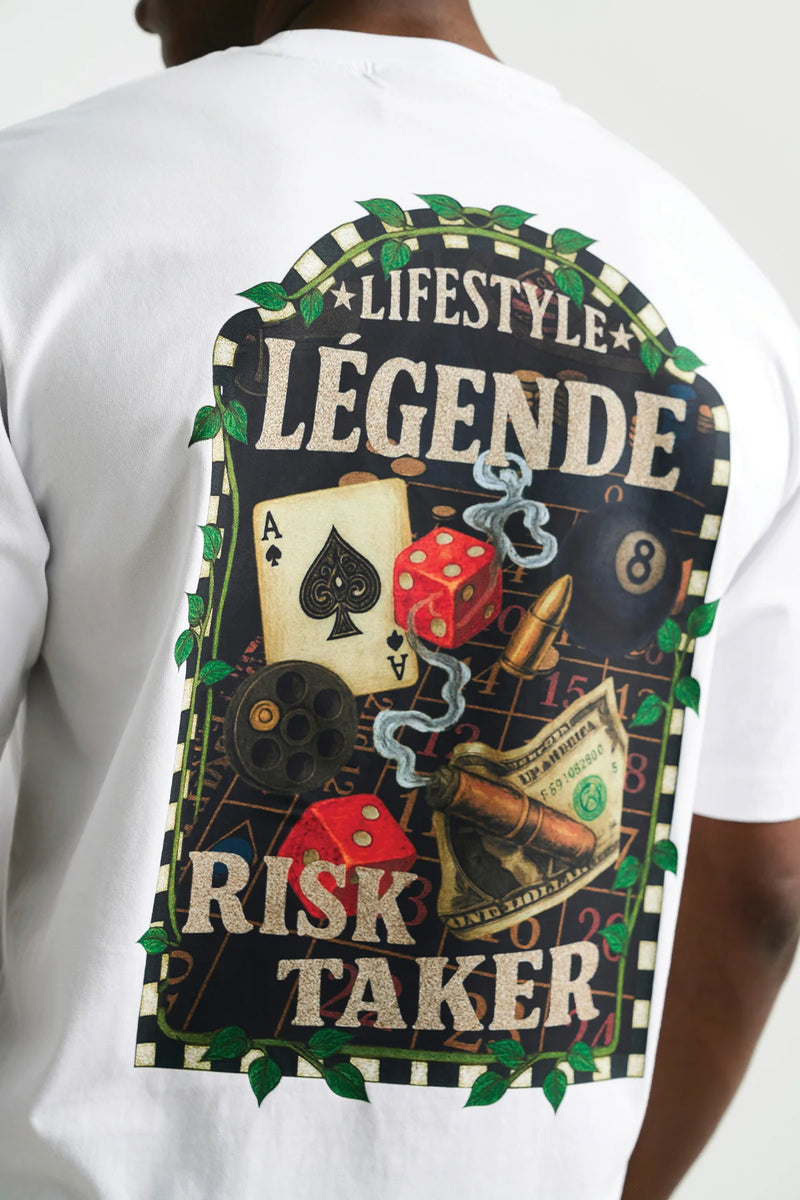 Legende Paris RISK TAKER T-SHIRT - WHITE