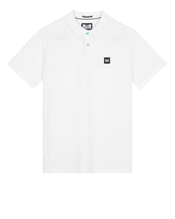 Weekend Offender Caneiros 100% Cotton pique Polo Shirt - White
