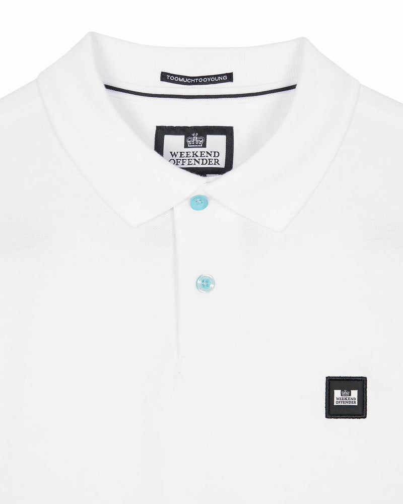Weekend Offender CANEIROS POLO SHIRT - WHITE