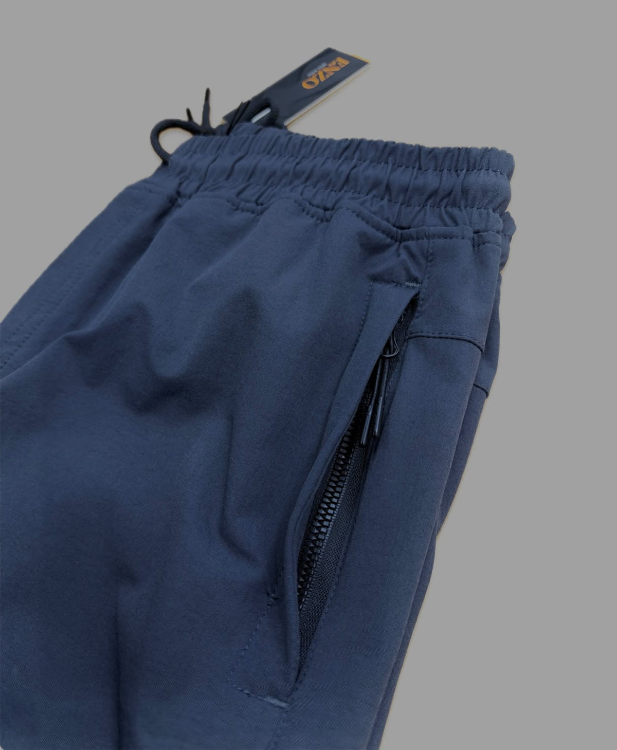 Enzo Jeans Milano Technical Ripstop Cargo Pants Charcoal