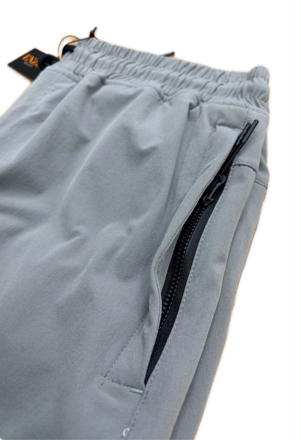 Enzo Jeans Milano Technical Ripstop Cargo Pants Light Grey