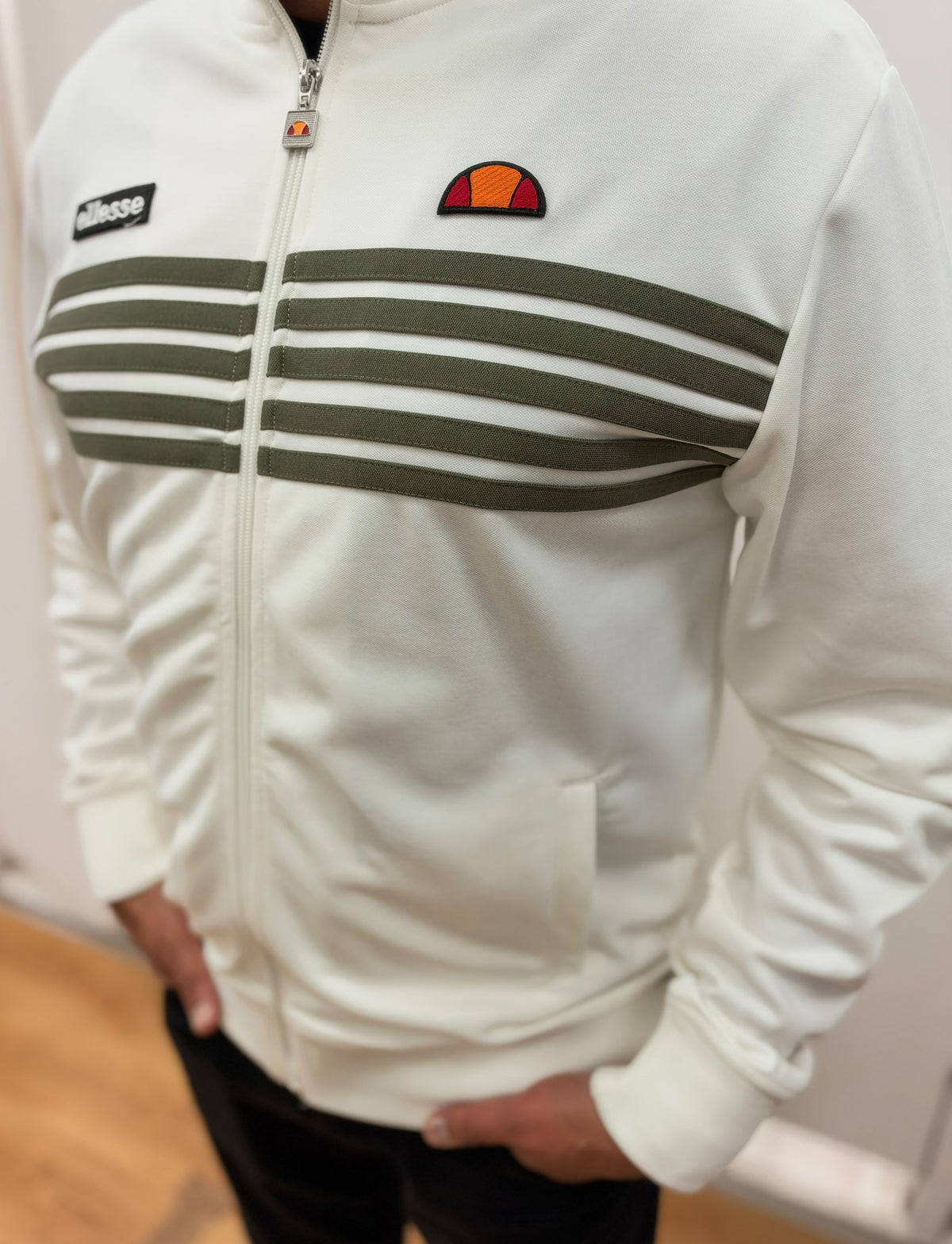 Ellesse Vicenza Track Top Ecru/Olive