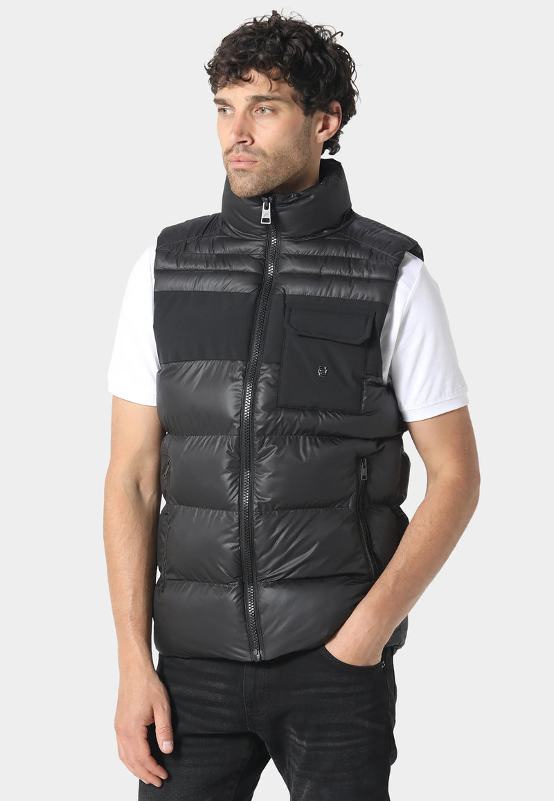 883 Police Quilted padded body Yants Black Gilet