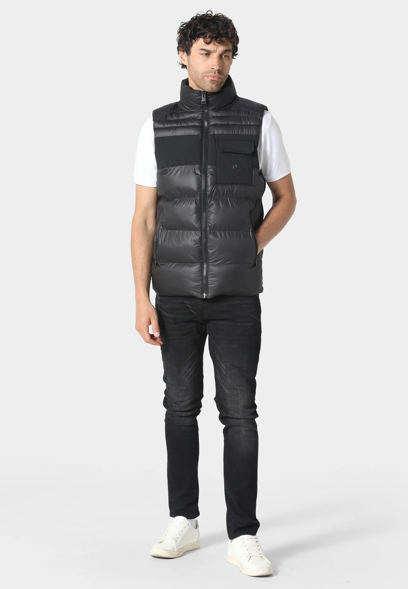 883 Police Quilted padded body Yants Black Gilet