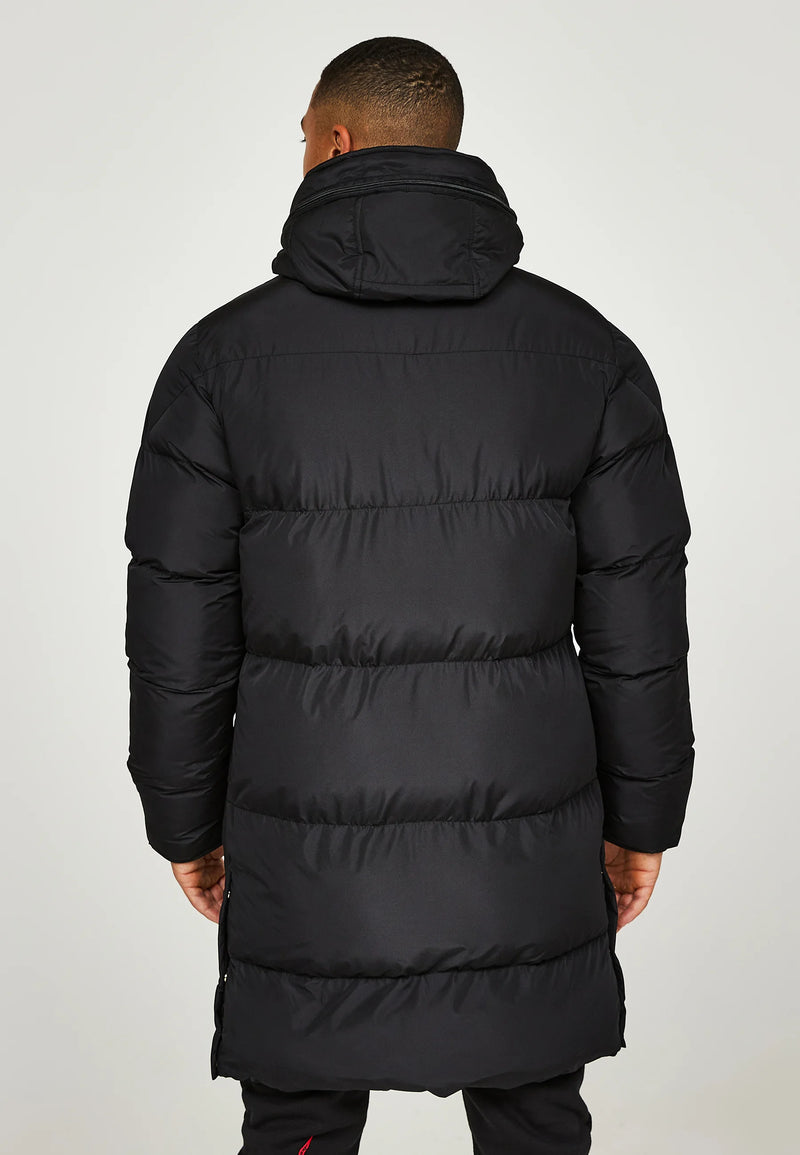 Glorious Gangsta MASSIMO LONG PUFFER JACKET - Black
