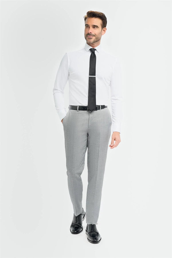 House Of Cavani Malibu tailored fit smart-casual Trouser GREY