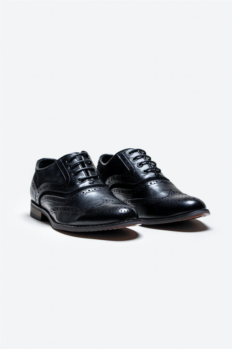 House of Cavani Russell refined brogue - BLACK