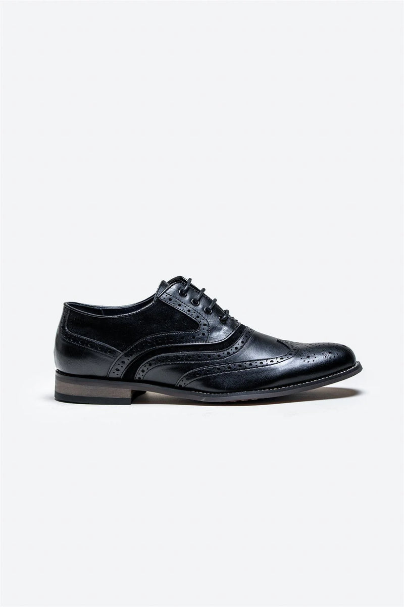 House of Cavani Russell refined brogue - BLACK