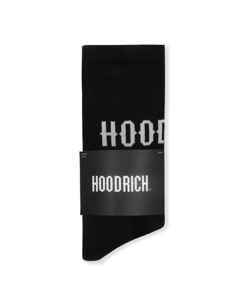 Hoodrich OG Core 3 Pack Crew Socks Black/White