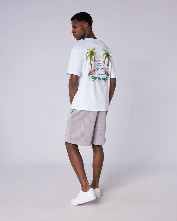 Mercier Palm Serve T-shirt - WHITE