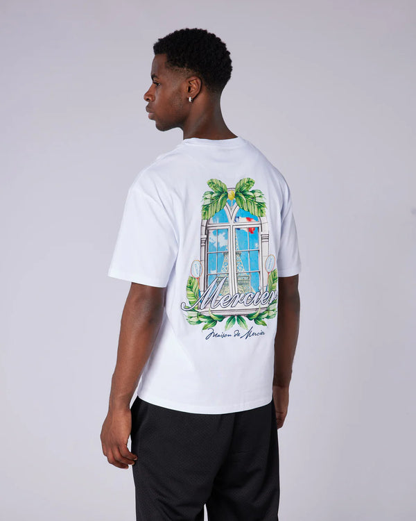 Mercier Balcony Serve T-shirt - WHITE