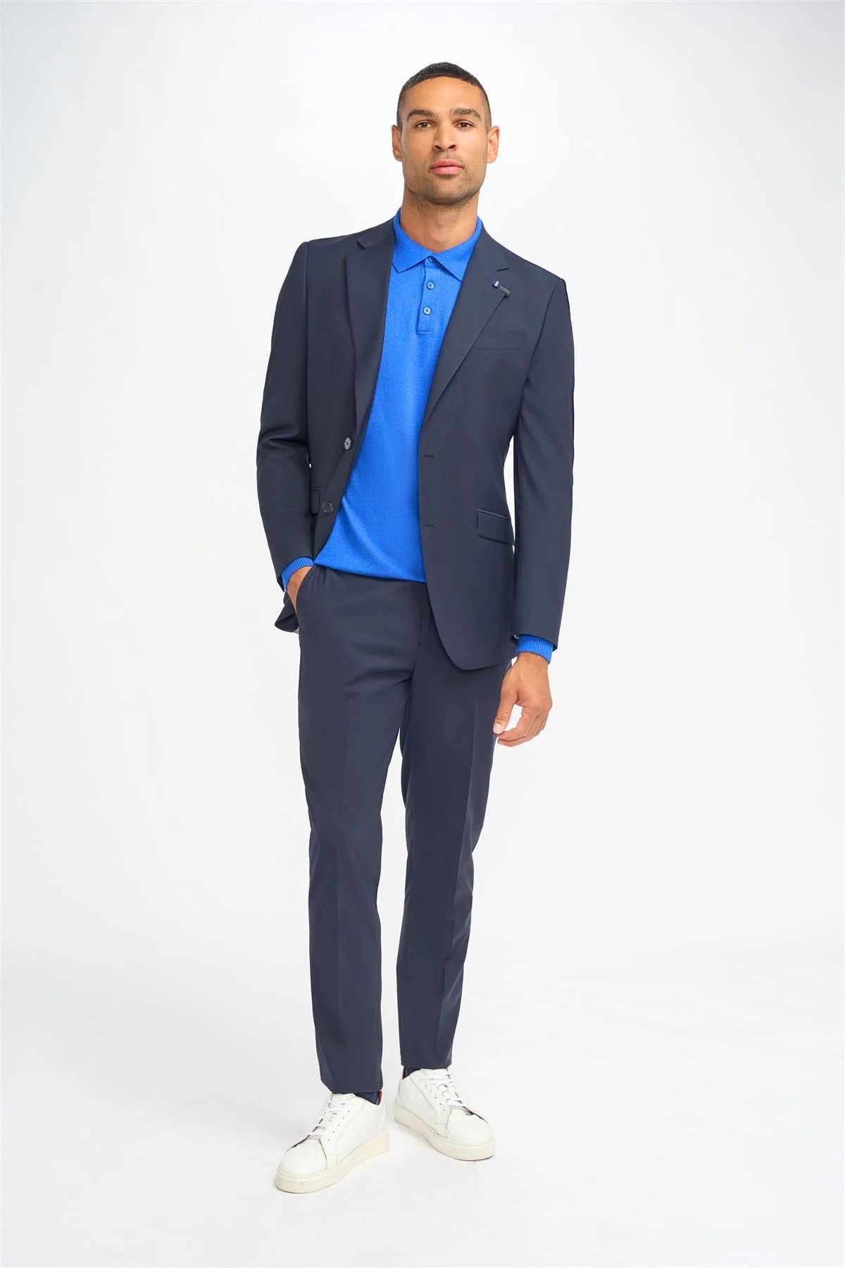 House of Cavani Malibu Regular Fit Blazer - Navy Blue