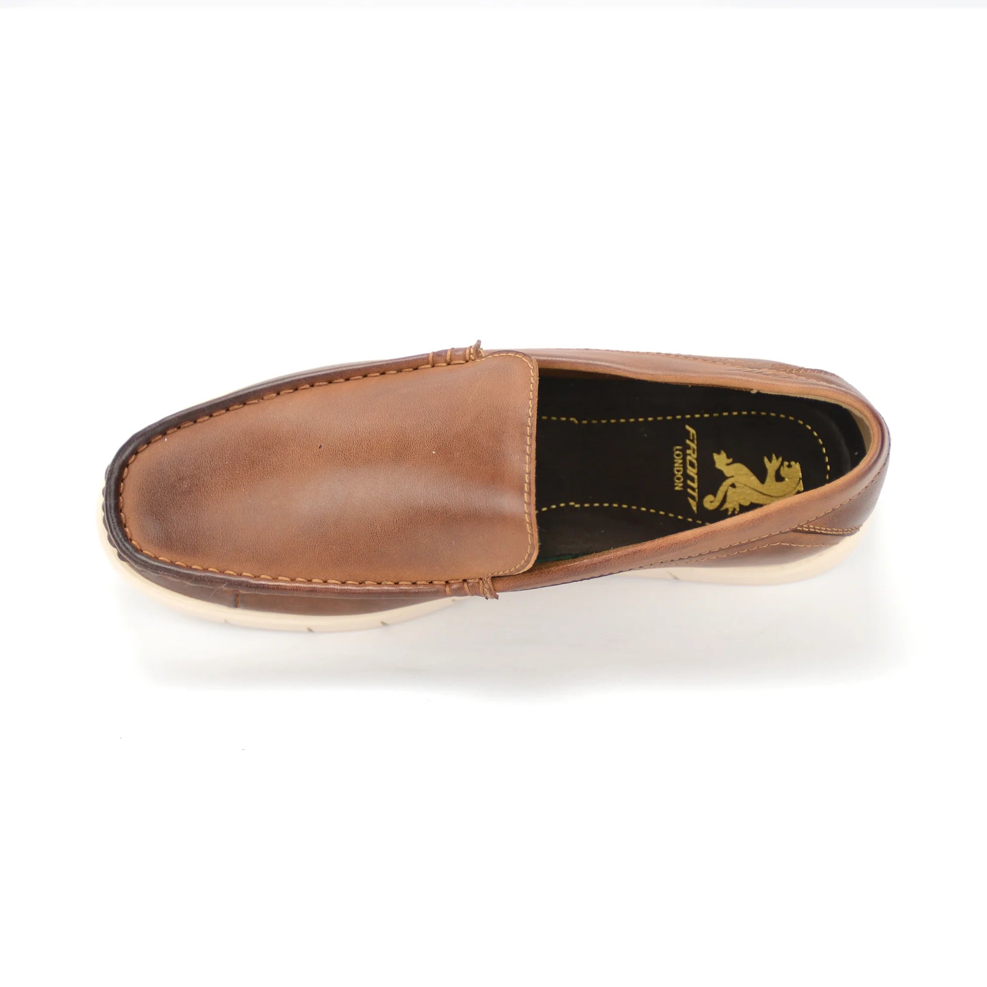 Front Dino Slip-On Loafers - TAN Brown