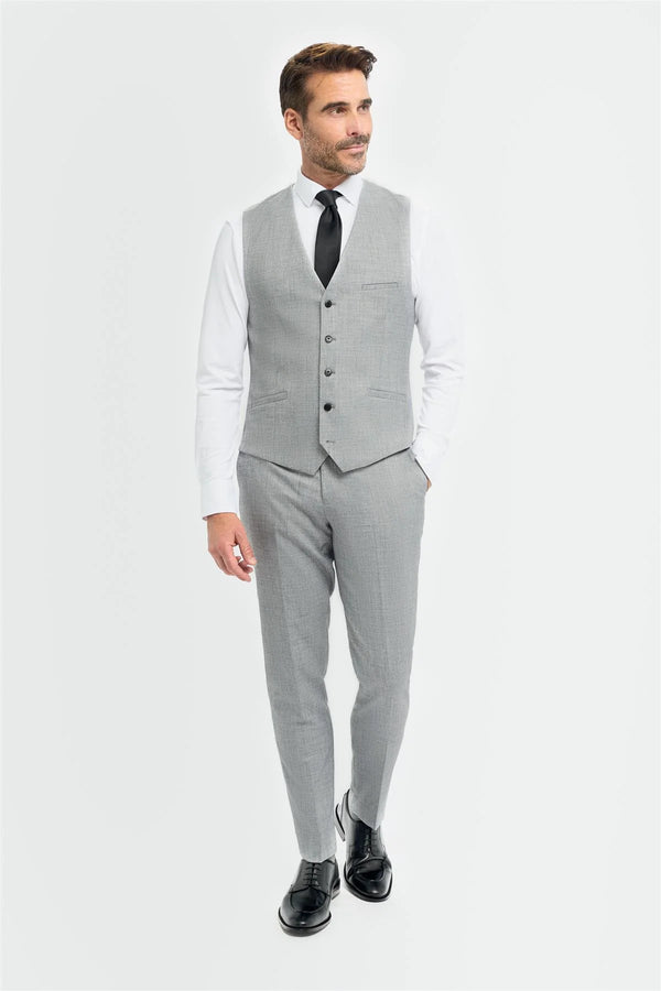 House Of Cavani Malibu tailored fit smart-casual Waistcoat GREY
