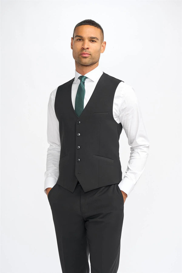 House Of Cavani Malibu smart-casual Waistcoat BLACK