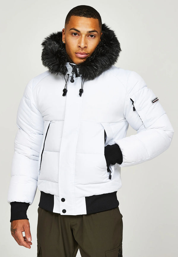 Kings Will Dream ZANDER SHORT PUFFER JACKET - White