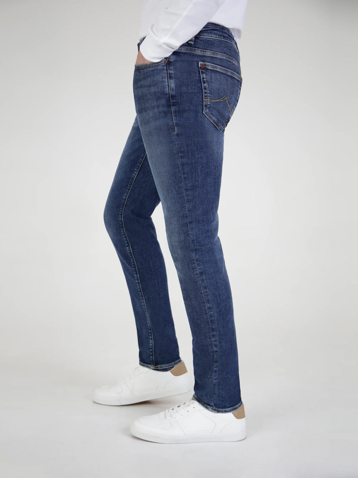 Mish Mash 1984 Tapered Fit Flex Active Mid Wash Denim Jean