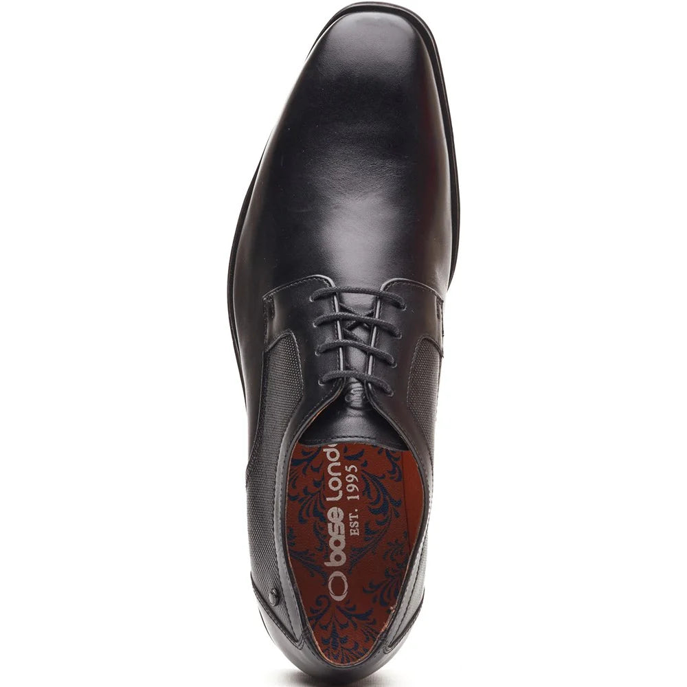 Base London Dome Leather Derby Shoes - Black