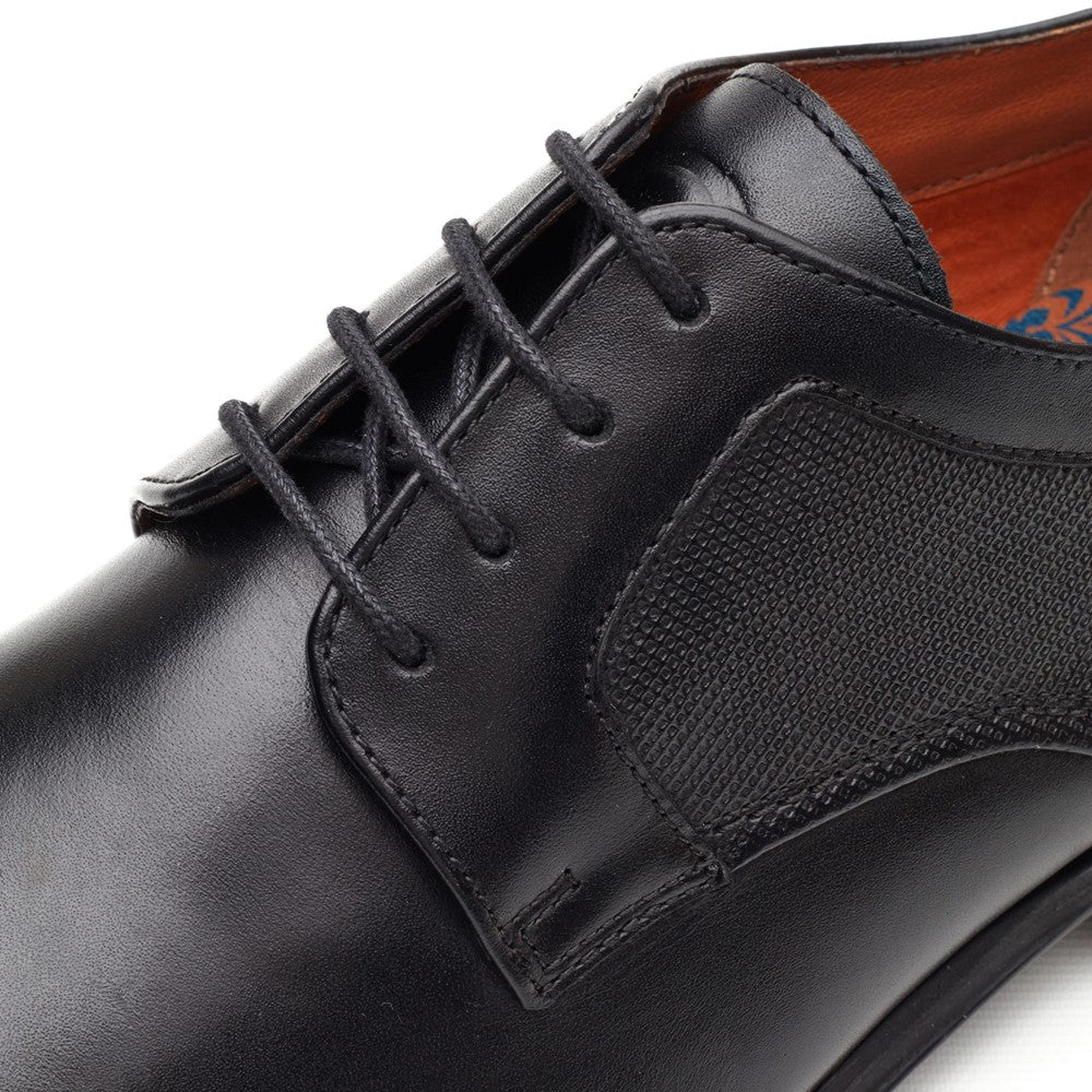 Base London Dome Leather Derby Shoes - Black